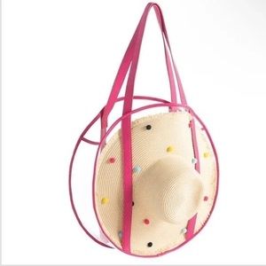 Shirapeah Pink Bubble Beach Tote with Hat